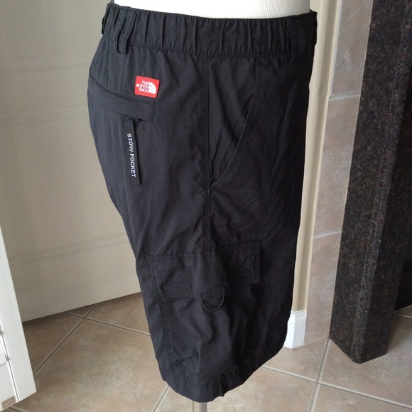 The North Face Pants - North Face Black Nylon Hiking Shorts 6L Zip Pocket